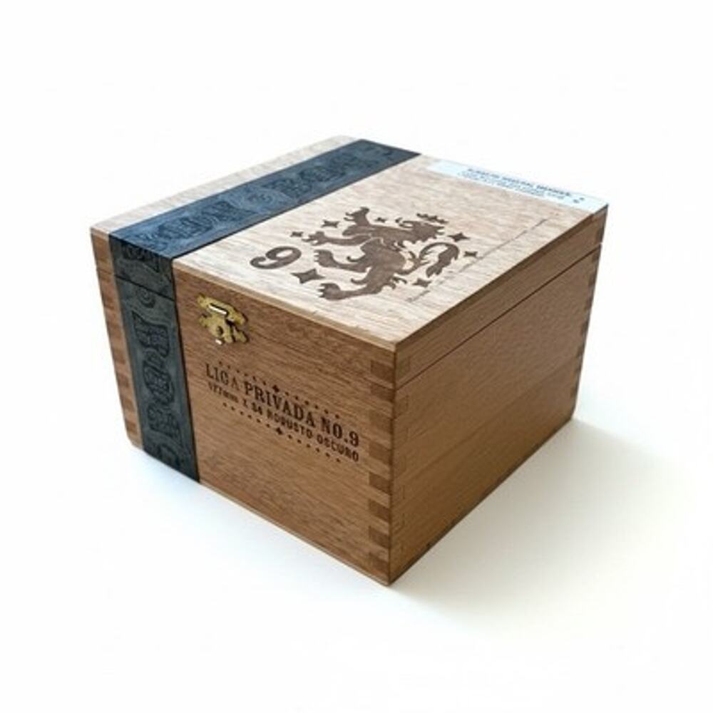 Liga Privada No9 Corona Doble Empty Wooden Cigar Box Dragon Man Cave DAD Gift